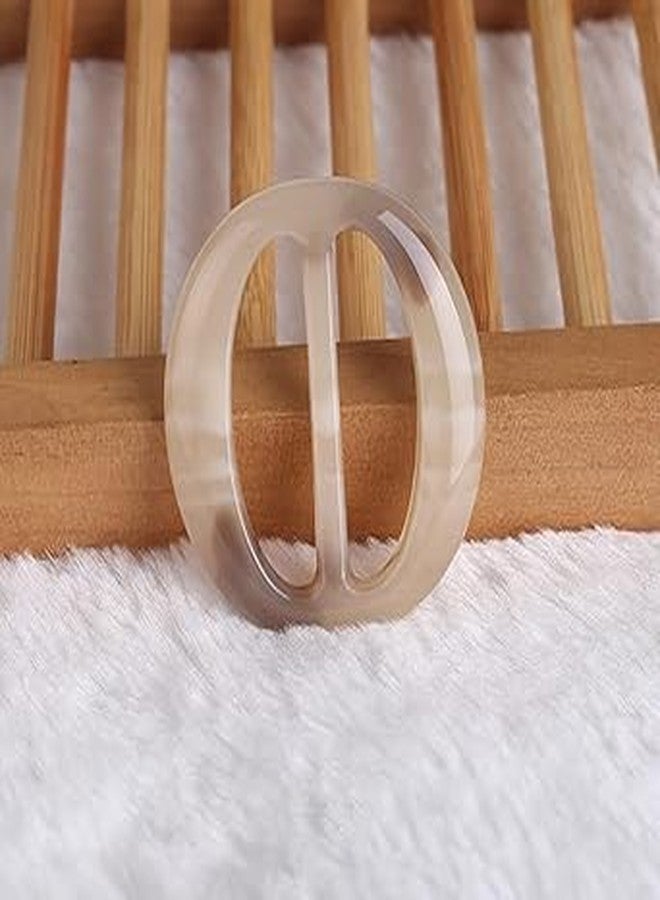 Jowxsx 6 Pcs 5CM Fashion Resin T Shirt Clips Simple Tee Shirt Rings Clasps Elegant Scarf Buckles Slides Waistband Neckerchief Clasps for Women Girls, Buckles, Fasteners Sewing Supplies - Image 5