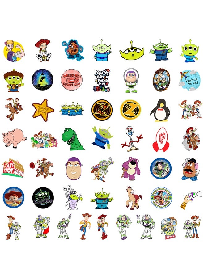 50Pcs Toy Story Vinyl Stickers, Buzz Lightyear & Woody Waterproof Decals for Kids, Laptop, Water Bottle, Skateboard, Party Favors, DIY Decorations - Image 3