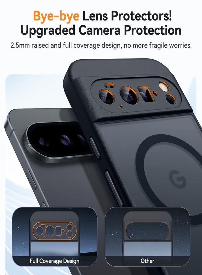 كانشن جراب CANSHN المغناطيسي لهاتف Google Pixel 10 Pro (6.3 بوصة)، مُطوّر [حماية كاملة للكاميرا] [متوافق مع Magsafe] [شفاف غير لامع] غطاء حماية مقاوم للصدمات، أسود - Image 3