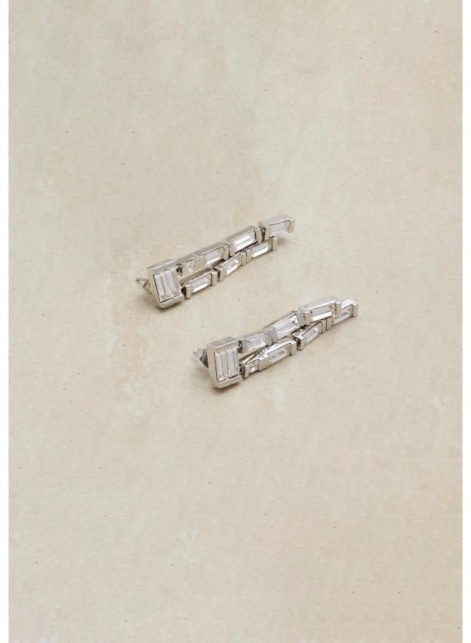 REISS LIVIA: Linear Crystal Drop Earrings - Image 1