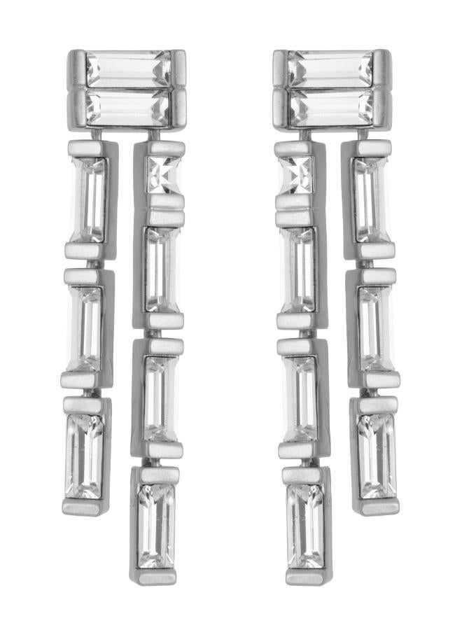 REISS LIVIA: Linear Crystal Drop Earrings - Image 2