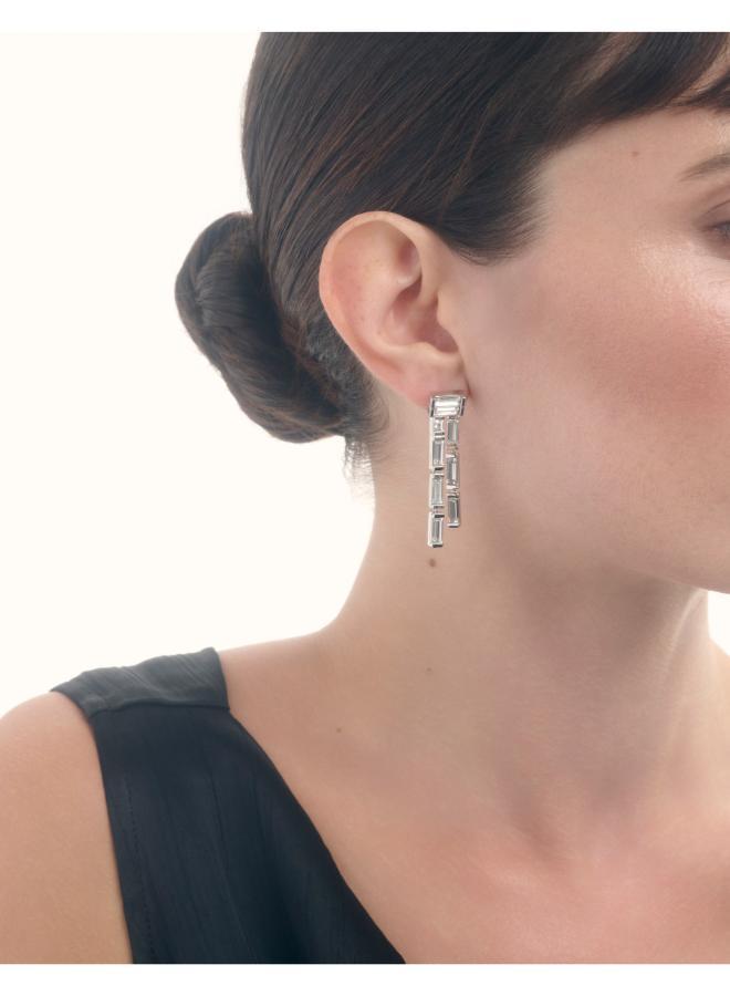 REISS LIVIA: Linear Crystal Drop Earrings - Image 4
