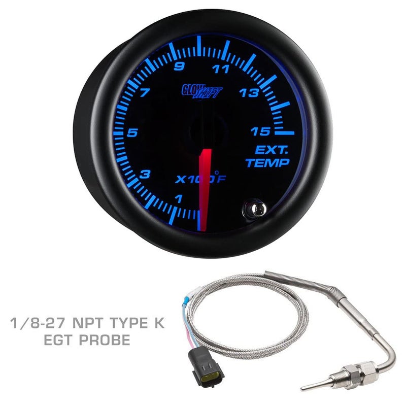 GlowShift Diesel Gauge Package for 1999-2007 Ford Super Duty F-250 F-350 Power Stroke - Tinted 7 Color Gauges with Tan Quad Pillar Pod - Image 5