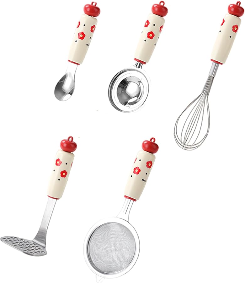 خمس قطع مجموعة يدوية خلاط بيض فاصل حليب خفاقة أدوات طبخ للمخابز محلات كيك استخدام منزلي - Image 5