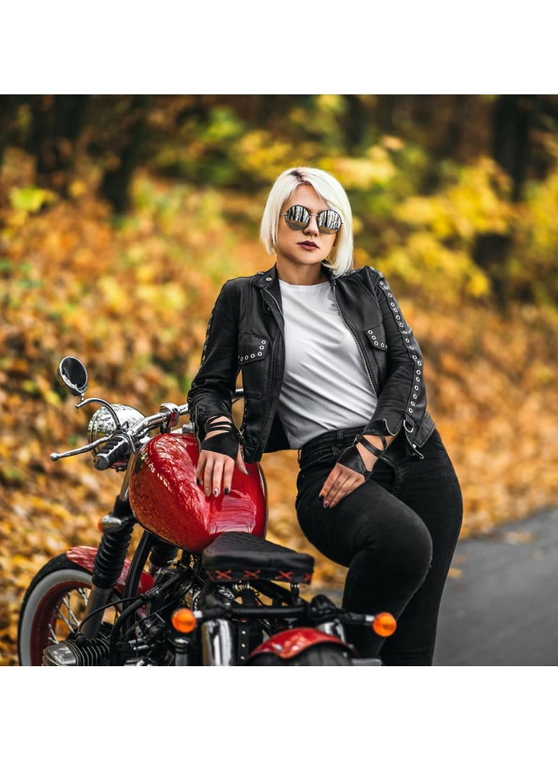 Oasisgalore 80s Fishnet Fingerless Gloves for Women & Girls, Black Goth Disco Costume Accessory - Image 4