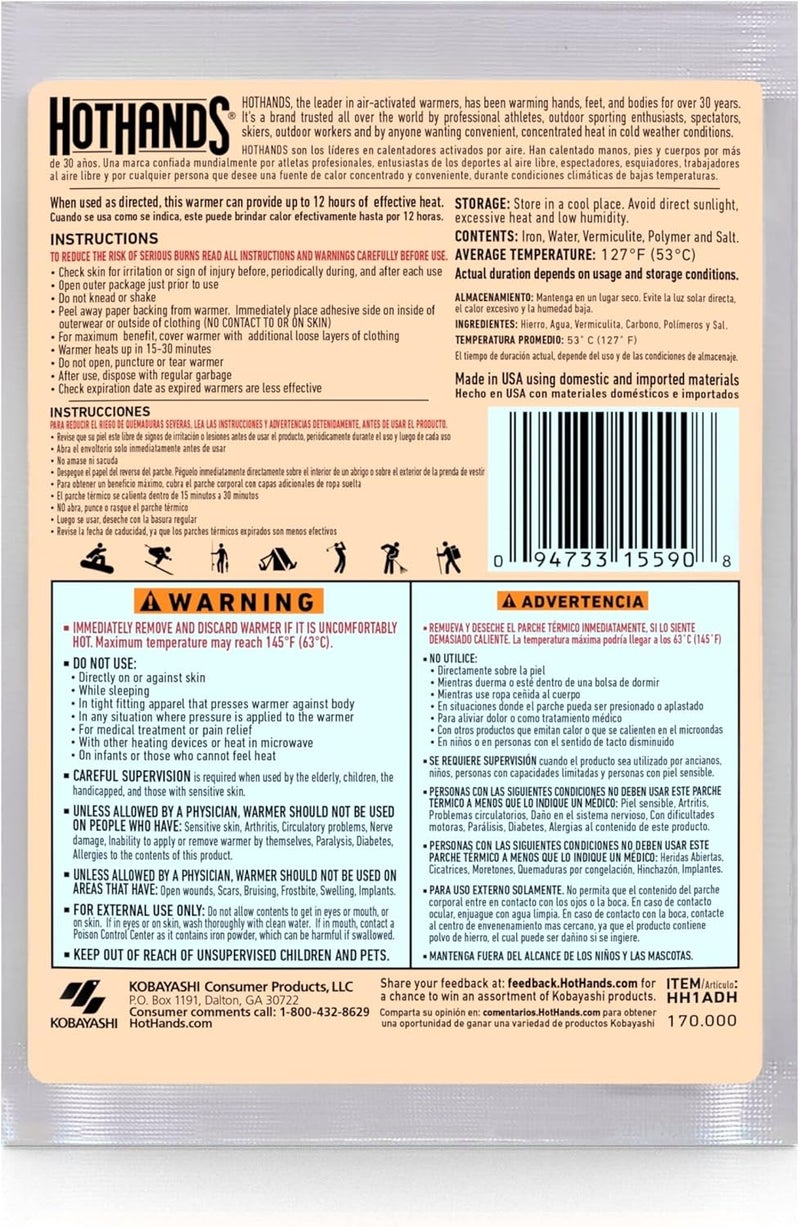 HotHands Adhesive Body Warmer 40 count - Image 3
