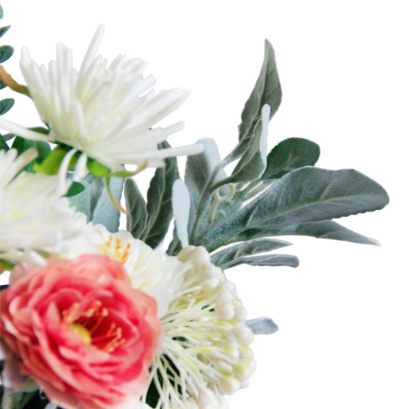 Tinsow Artificial Flocked Lambs Ear Leaves Dusty Miller Stems Flocked Oak Leaves Lamb's Ear Foliage for Home Wedding DIY Floral Arrangement (Silver Lamb's Ear, 5) - Image 5