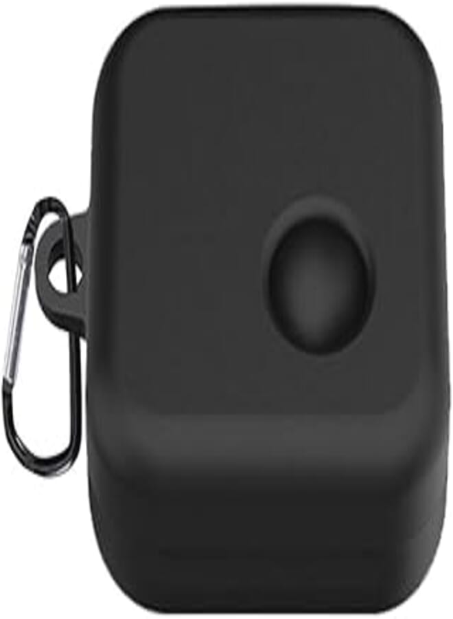 غطاء حماية سيليكون من شركة USTIYA Case for Nothing Ear 2 مع حلقة مفاتيح (أسود)