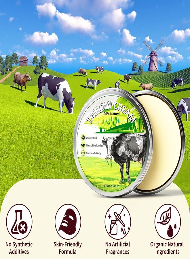 Comfort شحم البقر المريح، كريم العناية بالبشرة بشحم البقر، شحم بقر عضوي 100% من المراعي للعناية بالبشرة، لوشن مرطب طبيعي للبشرة، مرطب بشحم البقر للوجه والجسم للبشرة الحساسة - Image 2