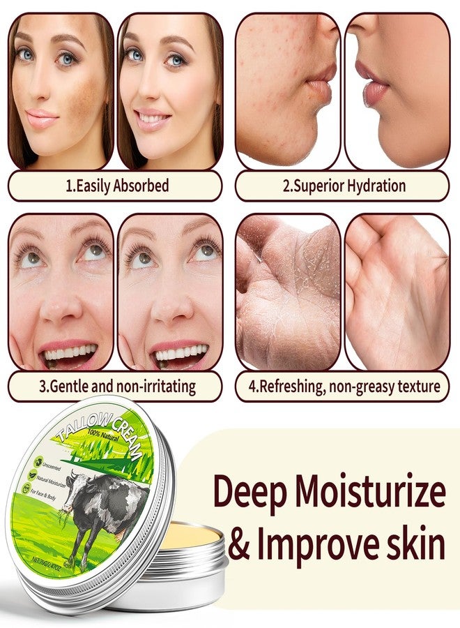 Comfort شحم البقر المريح، كريم العناية بالبشرة بشحم البقر، شحم بقر عضوي 100% من المراعي للعناية بالبشرة، لوشن مرطب طبيعي للبشرة، مرطب بشحم البقر للوجه والجسم للبشرة الحساسة - Image 4