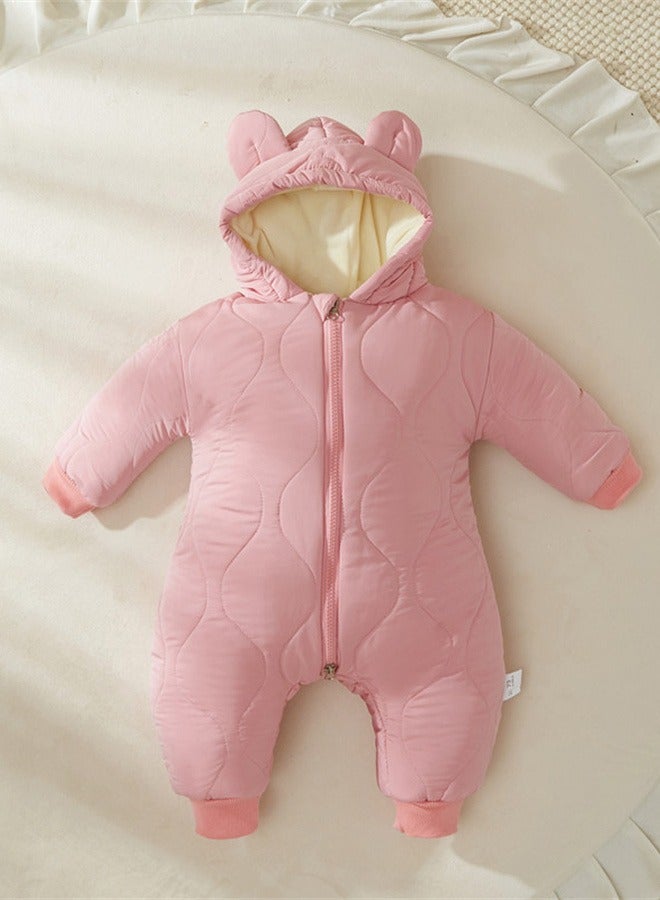 Loquat Squality Baby Outgoing Solid Color Bodysuit Pink - Image 1