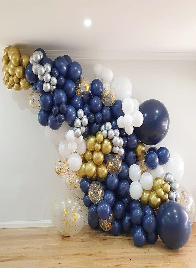 awenztech 120pcs Navy Blue Balloons, 18 12 10 5 inch Navy Blue Balloons Different Sizes Dark Blue Balloon Arch Kit for Graduation Wedding Birthday Party Decorations - Image 5