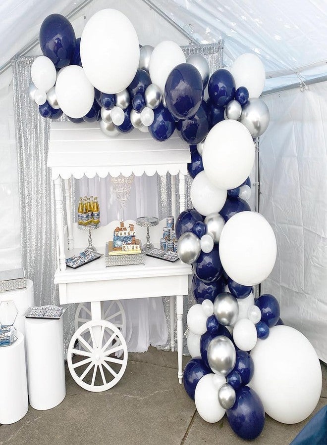 awenztech 120pcs Navy Blue Balloons, 18 12 10 5 inch Navy Blue Balloons Different Sizes Dark Blue Balloon Arch Kit for Graduation Wedding Birthday Party Decorations - Image 4