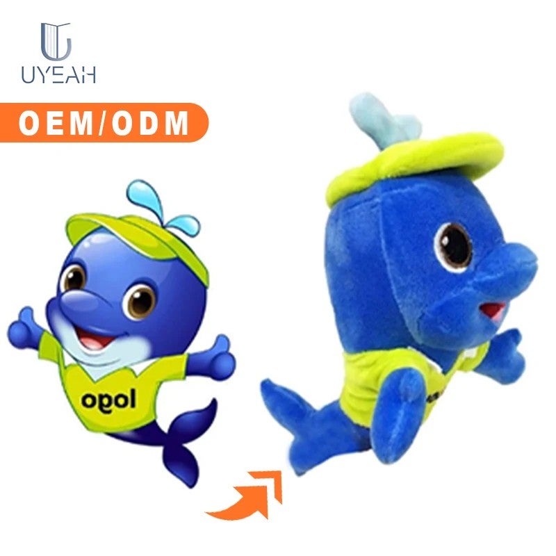 Y&D Cute Mini Stuffed Animal Doll Company Brand Mascot Sea Animal Plush Toy  Whale Shark Dolphin Plush Toy - Image 5