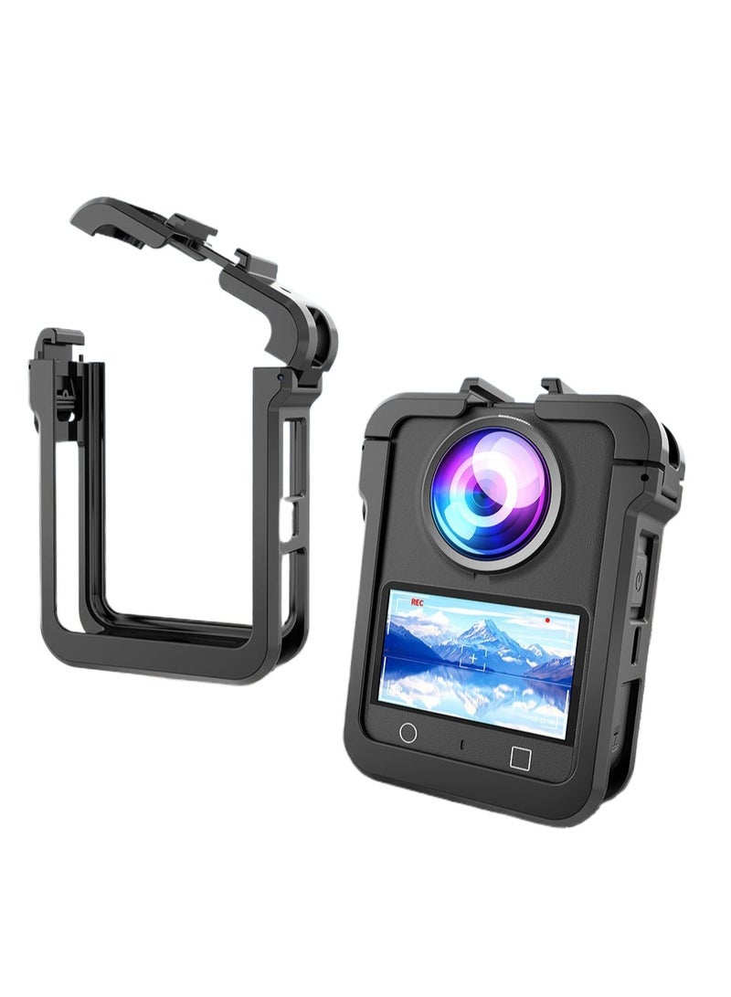 Protective Frame for DJI OSMO 360 Camera Aluminum Alloy Cage with Cold Shoe & 1/4 Mount, Magnetic Quick Release, Full Port Access, Battery Slot Design, Durable & Lightweight - Image 1