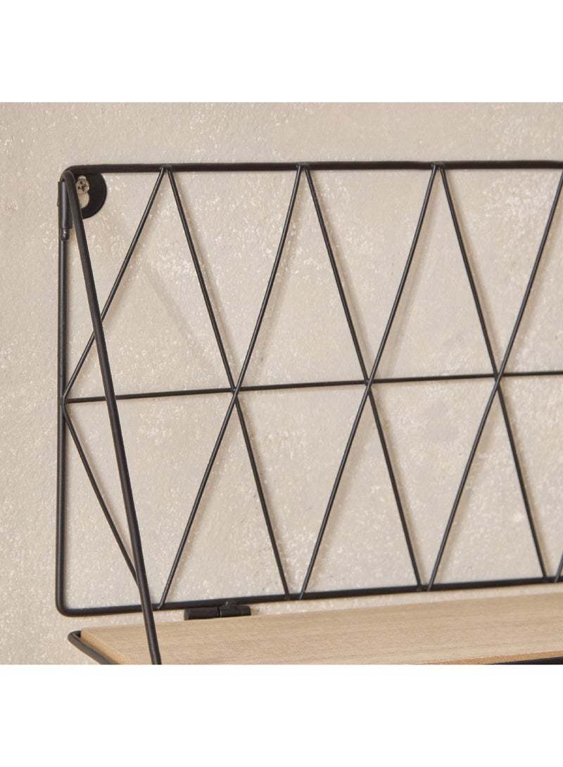 Home Box Sera Foldable Metal Wall Shelf with MDF Board 48 x 20 x 13 cm  - Image 4