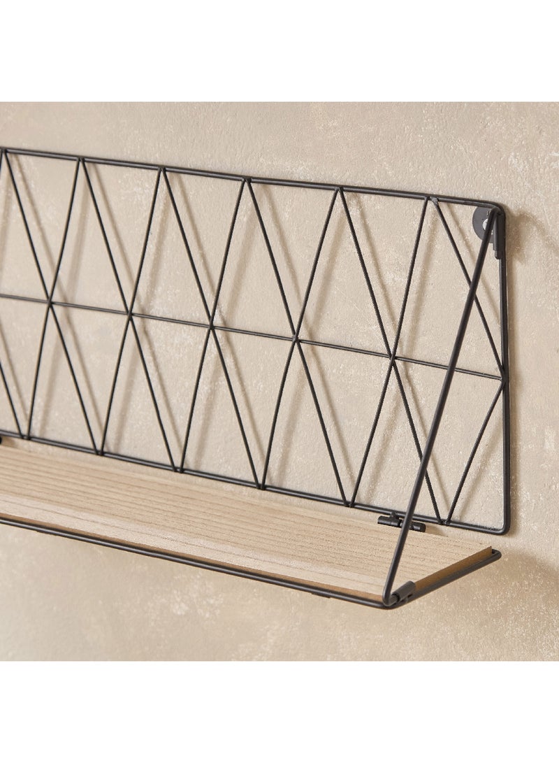 Home Box Sera Foldable Metal Wall Shelf with MDF Board 48 x 20 x 13 cm  - Image 3