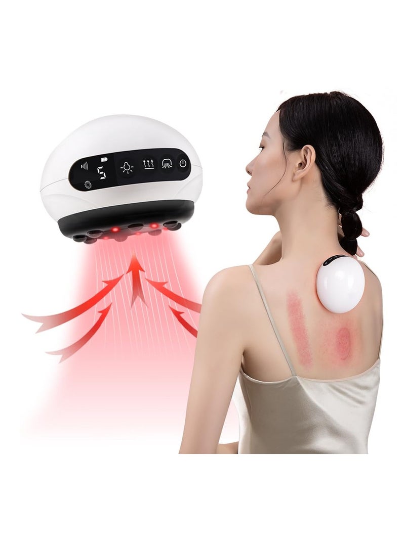 SOLARAE Electric Cupping Physiotherapy Set, 3 in 1 Multi-functional Cupping Massager, for Relieving Muscle Fatigue Electrothermal Gua Sha Tool, Gift for loved Ones, Friends, Family (stare coldly) - Image 1