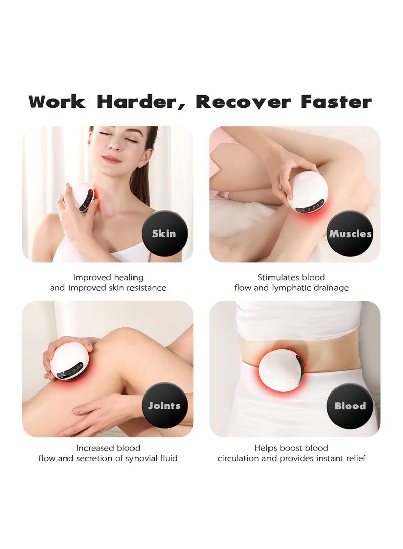 SOLARAE Electric Cupping Physiotherapy Set, 3 in 1 Multi-functional Cupping Massager, for Relieving Muscle Fatigue Electrothermal Gua Sha Tool, Gift for loved Ones, Friends, Family (stare coldly) - Image 3