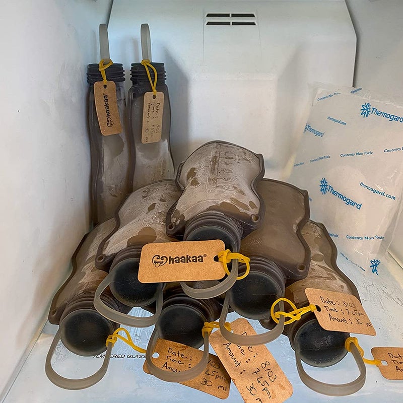 haakaa Breastmilk Storage Bags Silicone Milk Storage Bags for Breastfeeding Reusable & Leakproof, 9oz/260ml, 10 PK - Image 5