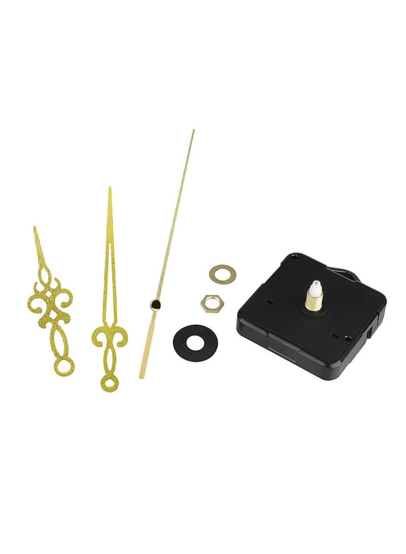 ماركة غير محددة ماكينة ساعة حائط بالعقارب مع طقم عقارب فضي ، قطع غيار ساعة حائط، 'طول الزور  18 ملي  - Image 1