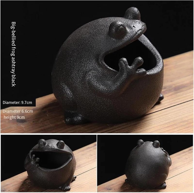 Cute Cartoon animal Ceramic Ashtray - Anti-Fly Ash Storage Box For Home Decor And Gifts - Image 2