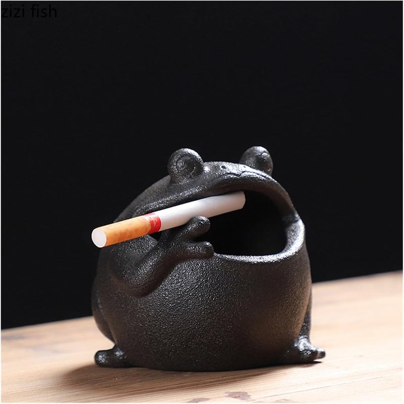 Cute Cartoon animal Ceramic Ashtray - Anti-Fly Ash Storage Box For Home Decor And Gifts - Image 5