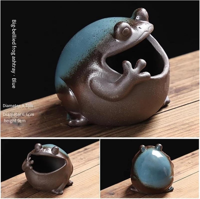 Cute Cartoon animal Ceramic Ashtray - Anti-Fly Ash Storage Box For Home Decor And Gifts - Image 3
