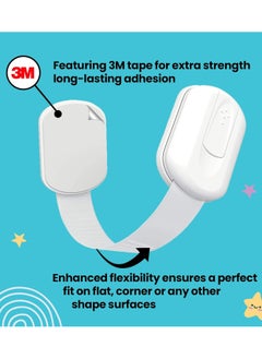 General (10 PACK) Premium Cabinet Locks Baby Proofing, Child Proof Cabinet Locks with 3M Adhesive, Drawer Locks Baby Proofing Cabinets with No Drilling, 3M Adhesive + 4 Extra Stickers  - Image 2