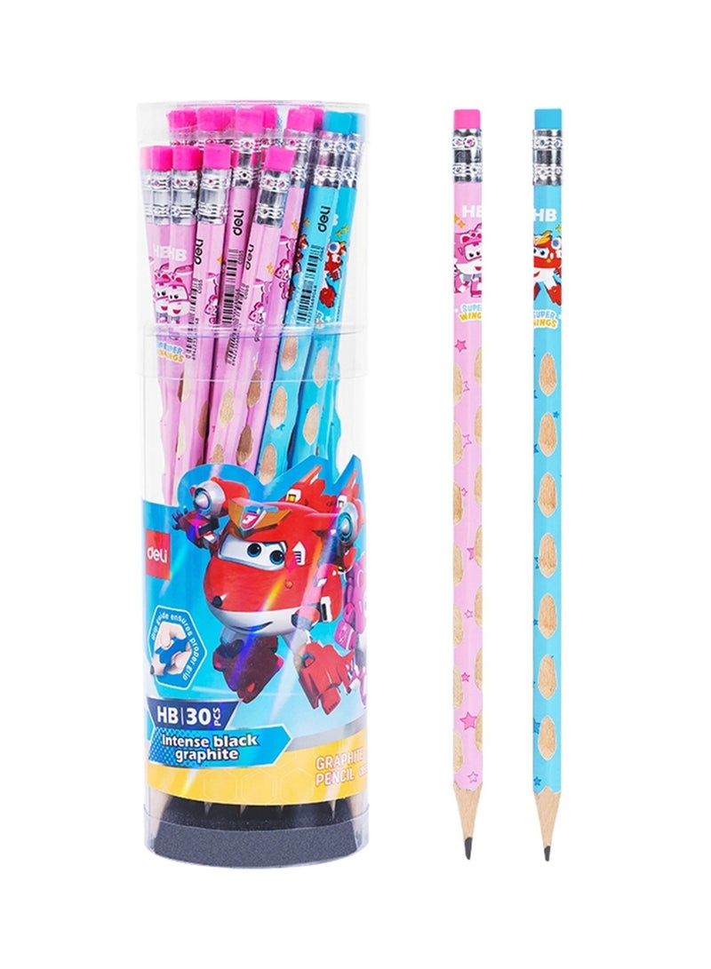 Deli 30-Piece HB Graphite Pencils Super Wings Themed - Image 2
