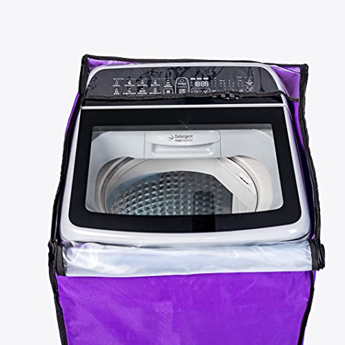 Classic Top Load Washing Machine Cover Suitable for Whirlpool 360°/Stain Wash Back Panel 6.0 Kg, 6.5 Kg, 7 Kg, 7.2 Kg, 7.5 Kg (58cms X 58cms X 97cms) Color - Purple - Image 5