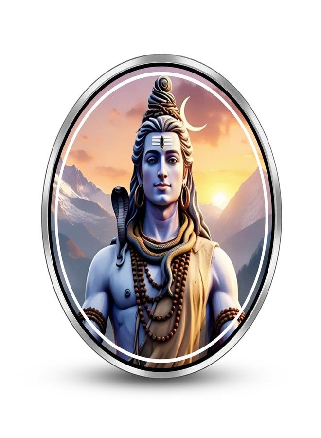 Silviya BIS Hallmarked Lord Shiva 999 Pure Silver Coin (10 Gram) Round Shape: Sacred Temple Gift - Hindu God Blessing Coin - Kedarnath Dham Pilgrimage Souvenir - Image 2