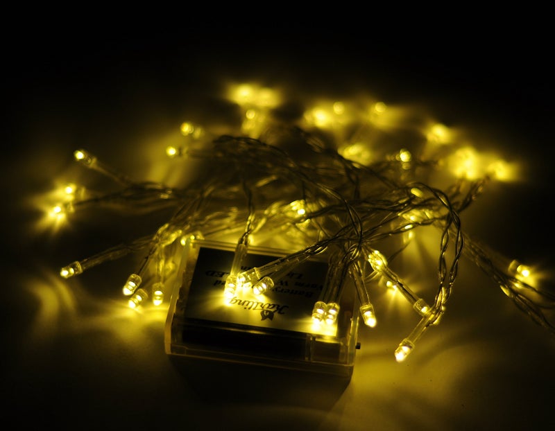 Karlling Battery Operated Fairy Lights, 13ft Durable Short Clear Wire LED Twinkle String Lights for Christmas, Valentine’s Day, Halloween,Weddings, Parties, and Indoor/Outdoor Decor(Warm White) - Image 2