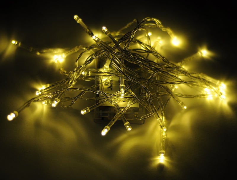 Karlling Battery Operated Fairy Lights, 13ft Durable Short Clear Wire LED Twinkle String Lights for Christmas, Valentine’s Day, Halloween,Weddings, Parties, and Indoor/Outdoor Decor(Warm White) - Image 1