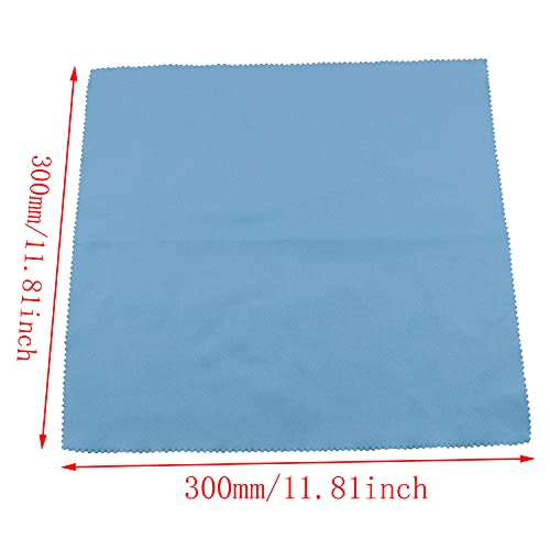 DGBRSM 3pcs Guitar Cleaning Cloth, Violin Cleaning Cloth, Microfiber (11.8" x 11.8" Cloth), Musical Instrument Cleaning Polishing Cloth for Musical Instrument Guitar Violin Piano Clarinet, Blue - Image 2