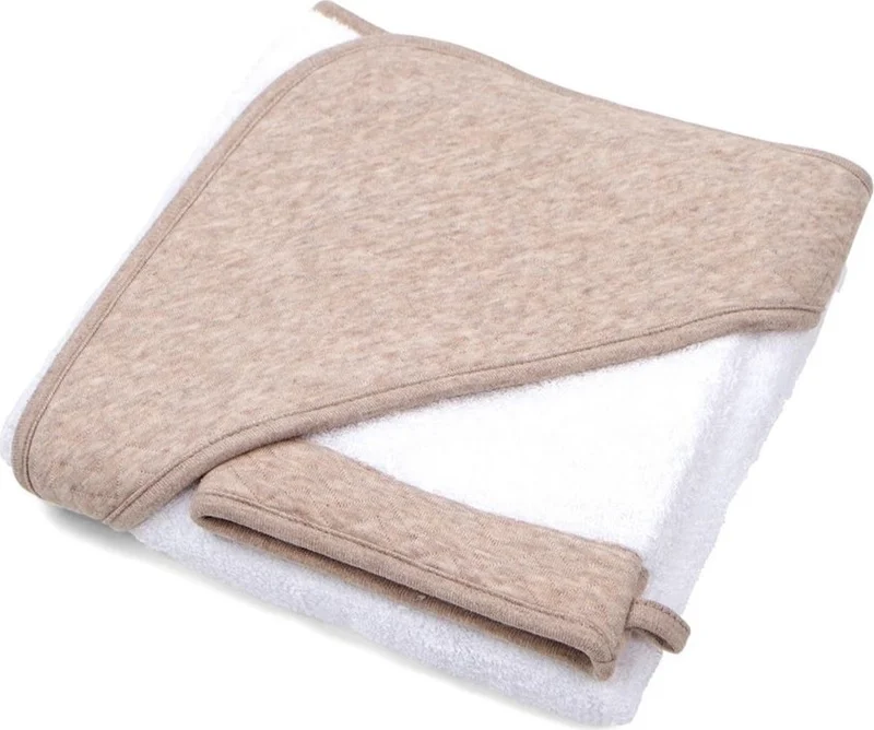 Poetree Kids Chevron Camel Towel Swaddle Pouch Set
