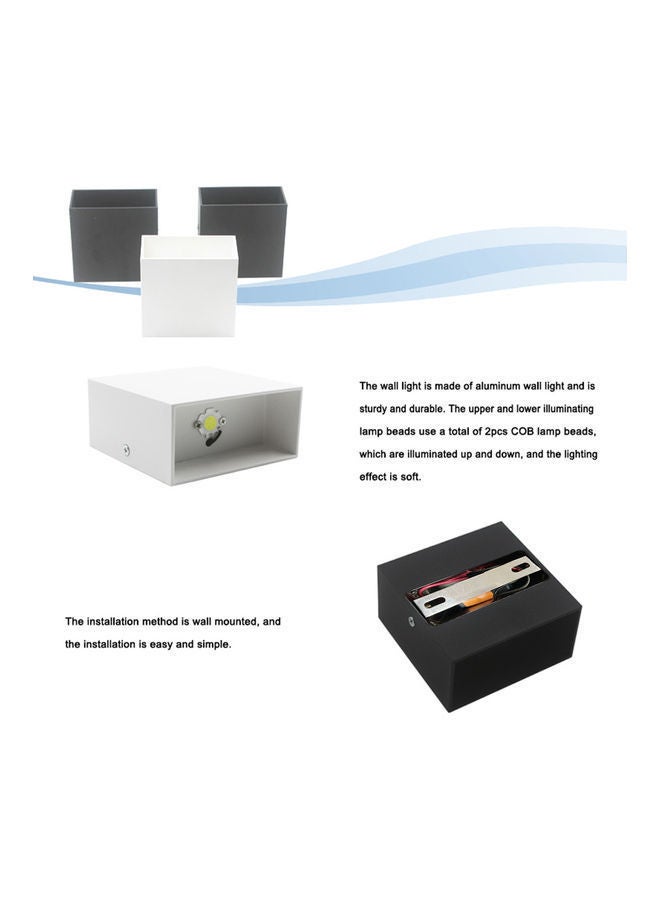 NIBEMINENT Square Aluminum Cob AC 85-265V (Warm White Non-dimmable Black) Black 11 x 6 11cm - Image 3