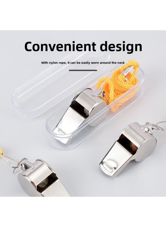 Generic Whistle Basketball Football Referee PE Teacher Treble Special Whistle Training Match Coach Whistle Outdoor Survival Whistle-Color:1 Stainless Steel Whistle - Image 2