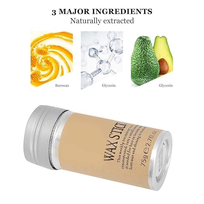 QIBEST Hair Wax Stick NonGreasy Hair Wax for Men and Women Strong Hold Wax Stick for Hair Women Baby Hair Fixer Women Hair Stick for Frizzy Hair Hair Wax Men Styling Solution - Image 3