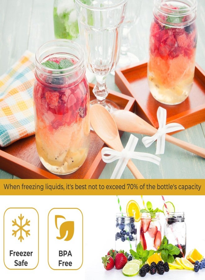 CycleMore 16 oz Mason Jars With Airtight Lids and Brands 15 Pack Glass Canning Jars with Regular Mouth, Pint Clear Glass Jar For DIY Projects, Food Storage and Fermenting with Brush & 24 Labels - Image 4