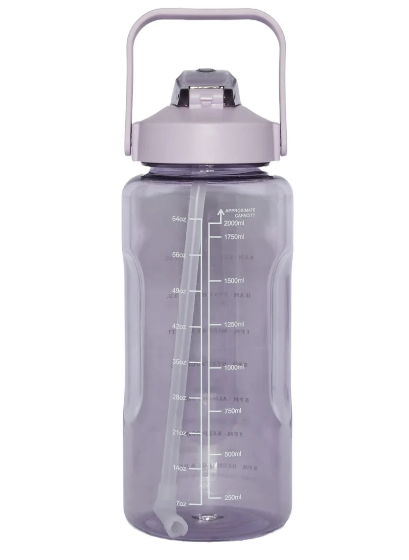 Prickly Pear Prickly Pear Purple Tracker 2L Water Bottle - Large Hydration Bottle with Straw