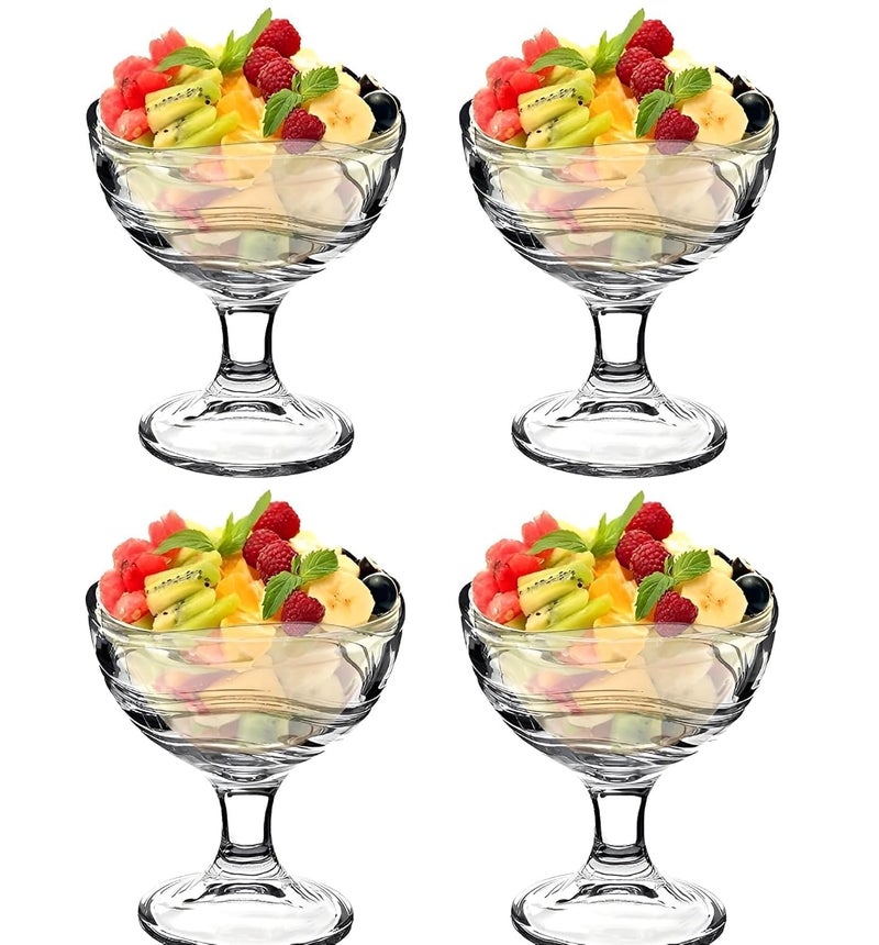 VARENYYA European 150 ml Lotus Ice Cream Bowl Dessert Cup for Sundae SweetsSnacks Fruit Pudding Nuts or Dip Serving Bowls Set of 246 Pcs Lead Free and BPA Free 4  - Image 1