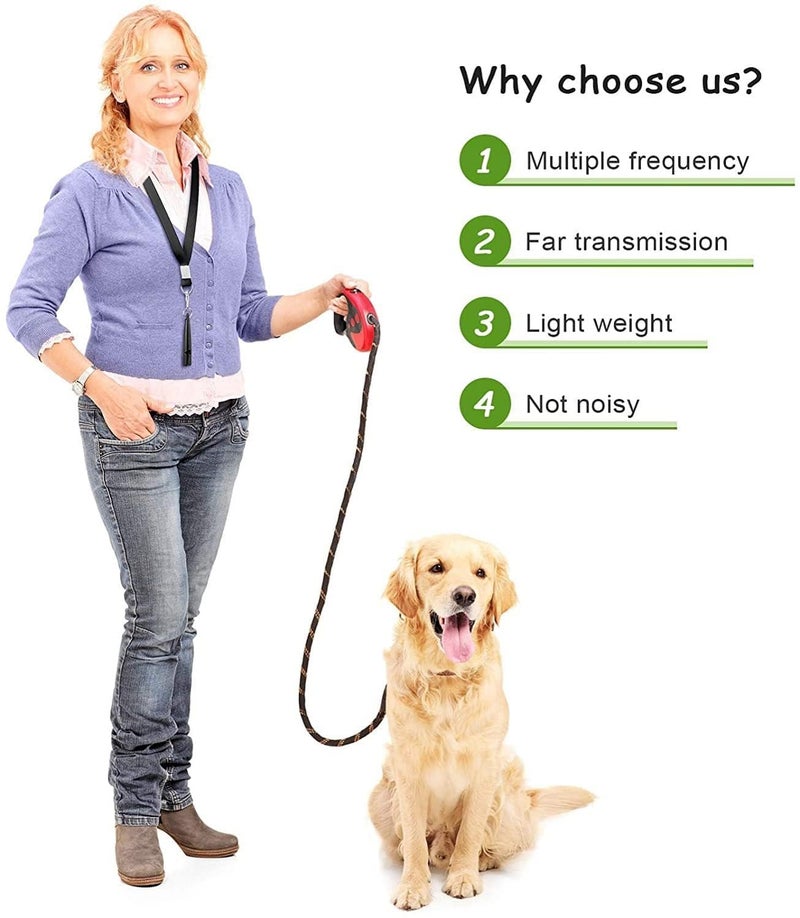 RupeeRise 2 Pcs Dog Whistle, 3in Ultrasonic Dog Repeller, Professional Dog Training Whistle with Lanyard, Adjustable Frequency for Bark Control, Dog Safety Stick for Outdoor Use, Compact Size - Image 2