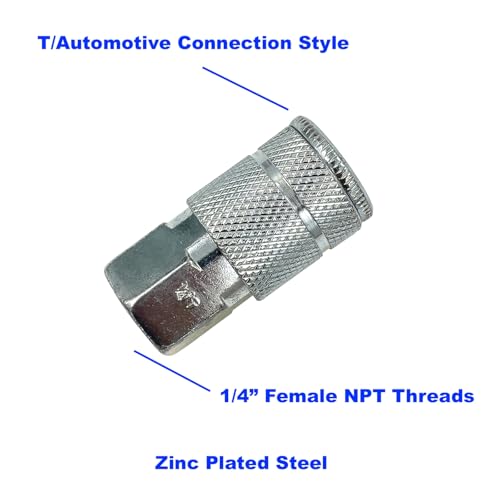 Primefit TC1414FS6-B10-P 1/4-Inch 4-Ball Steel Female Automotive Coupler Contractor Pack, 10-Piece - Image 2