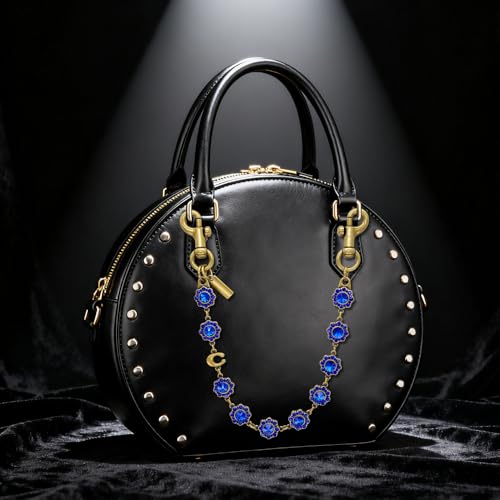 SOPKTA Bag Charms Chain，Purse Charms，Bag Charm Chain, flower-shaped fashionable women's purse chain - blue - Image 2