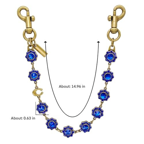 SOPKTA Bag Charms Chain，Purse Charms，Bag Charm Chain, flower-shaped fashionable women's purse chain - blue - Image 5