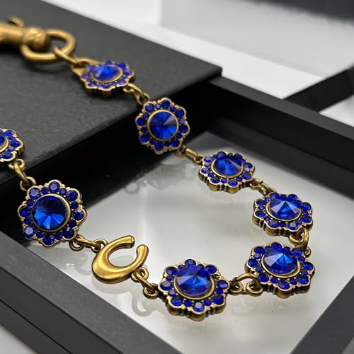 SOPKTA Bag Charms Chain，Purse Charms，Bag Charm Chain, flower-shaped fashionable women's purse chain - blue - Image 4
