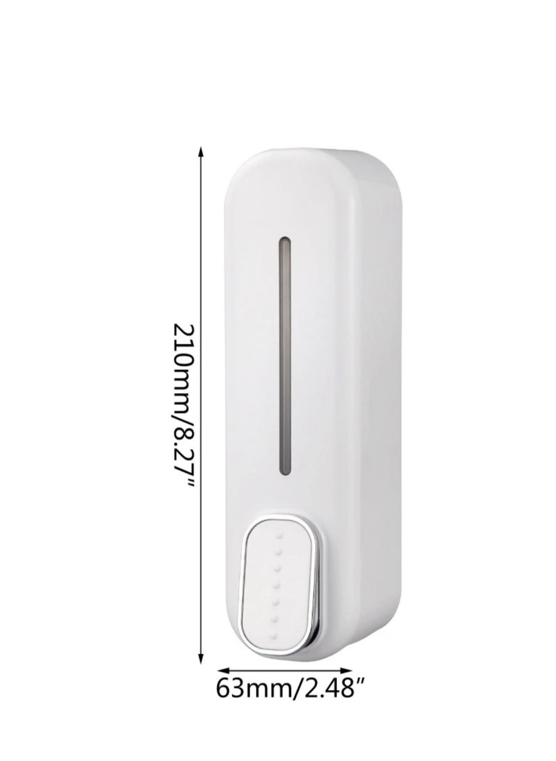 BLUE CORAL Wall Mount Soap Dispenser 350ml x 2 Manual Shampoo Shower Gel Dispenser Lotion Container Liquid Hand Soap Dispenser Hotel Malls Hospitals Bathroom Accessories White  - Image 3