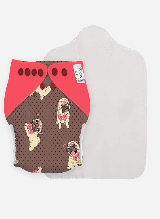 Snugkins -New Age Reusable, Waterproof & Washable Cloth Diapers for Babies (0-2 years).Contains 1 Diaper, 1 Wet-Free Organic Cotton Pad. Fits 5kg - 14kg babies - PAWFECTDAY - Image 1