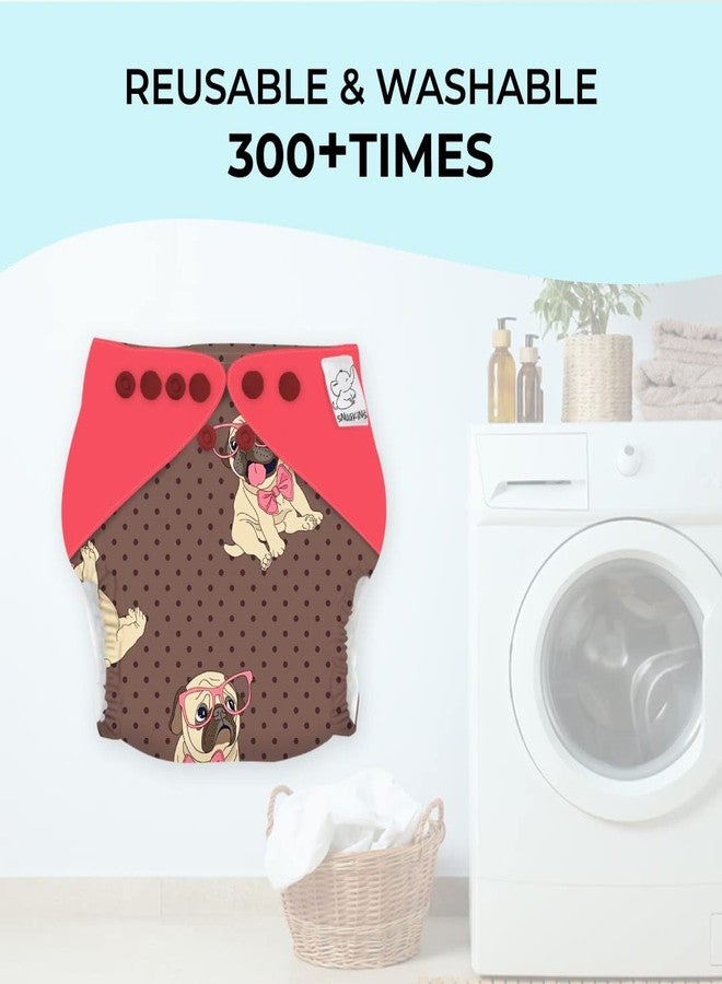 Snugkins -New Age Reusable, Waterproof & Washable Cloth Diapers for Babies (0-2 years).Contains 1 Diaper, 1 Wet-Free Organic Cotton Pad. Fits 5kg - 14kg babies - PAWFECTDAY - Image 4